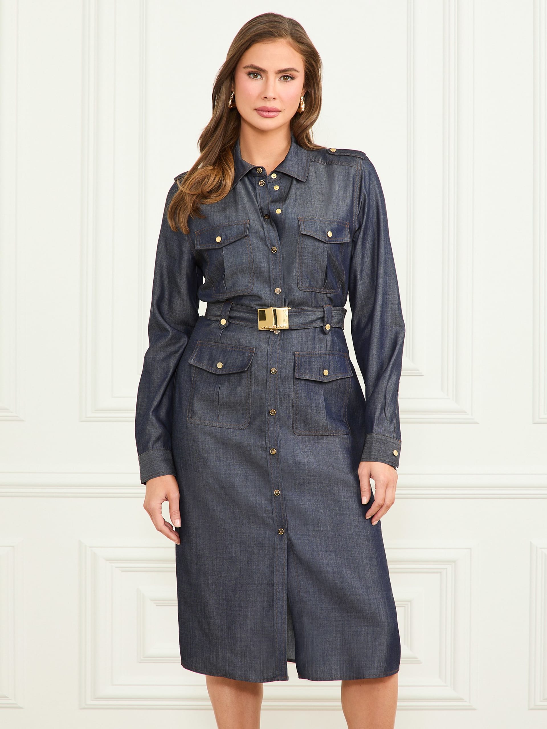 Vestido Eco Carla Safari em Jeans