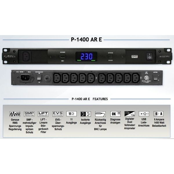 Furman P-1400 AR E Netz-Spannungsregulator