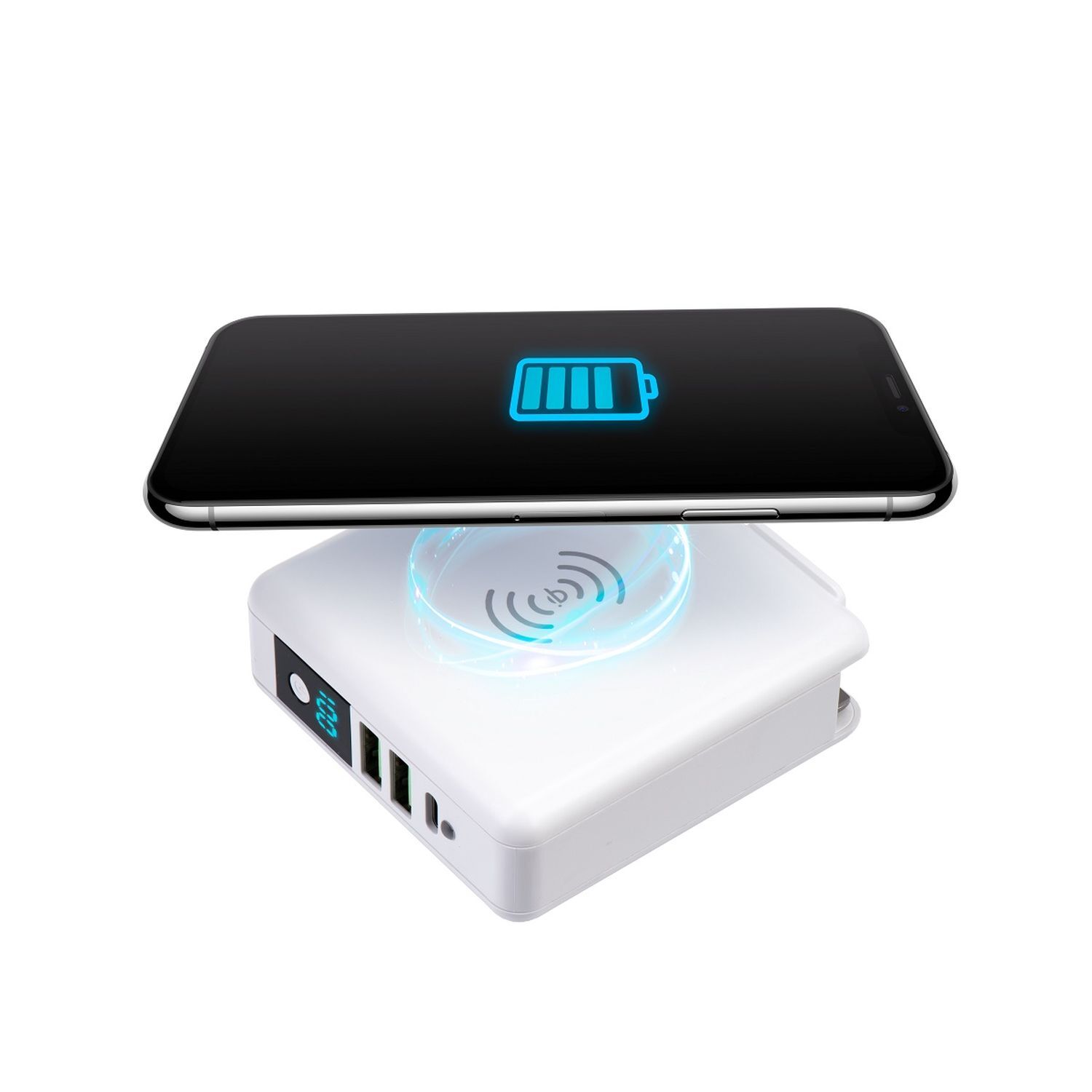 Multifunktionsladegerät 4in1 15W mit USB/USB Typ C Powerbank