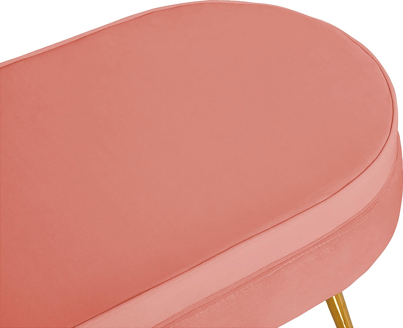 SalesFever Polsterhocker »Clam - Stilvoller Hocker« Elegantes Design in ovaler Form, 99cm Breite
