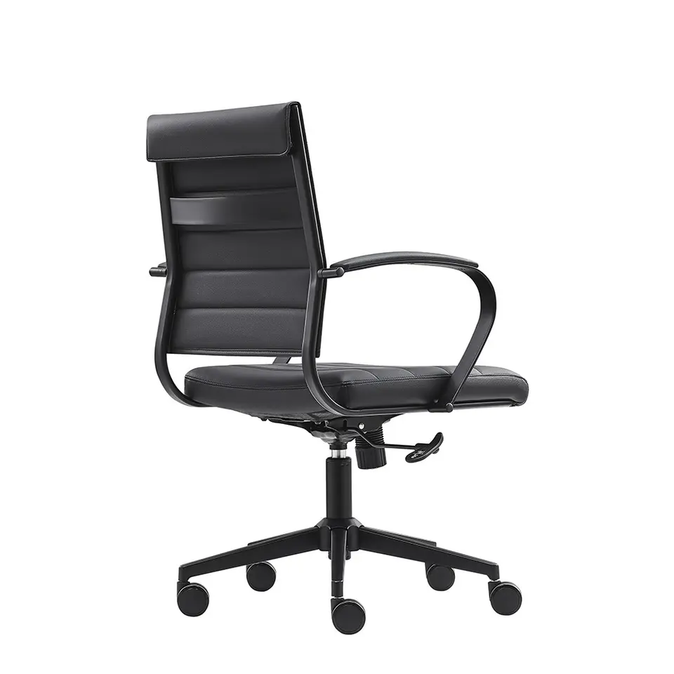 Bureaustoel Cádiz Zwart - Black Steel Edition