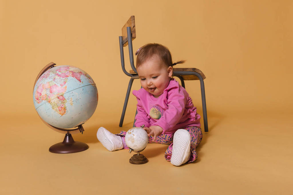 Quapi sweater MANDY met printopdruk en ruches lichtroze