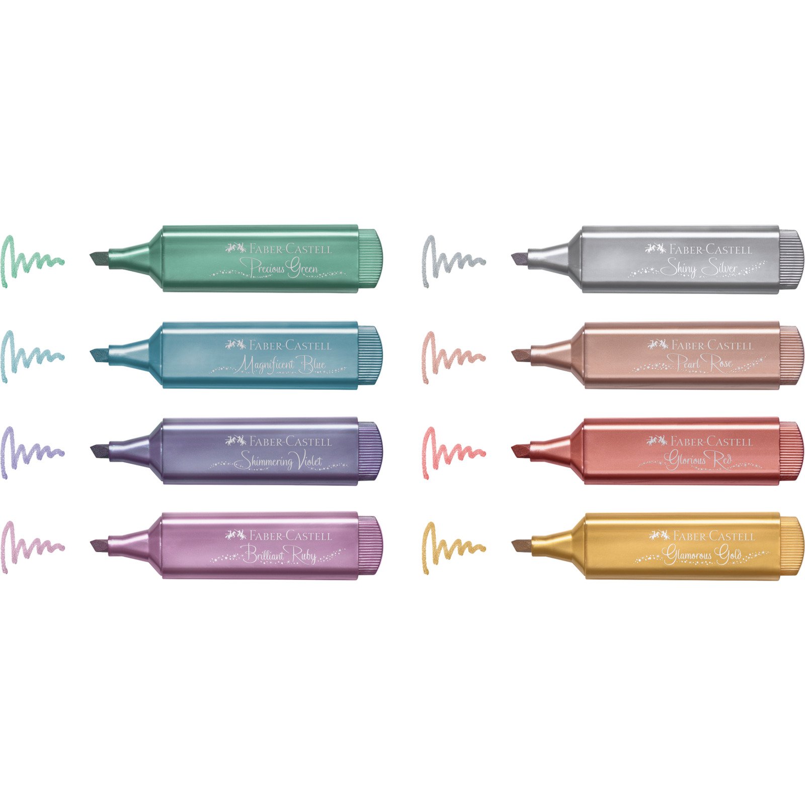Faber-Castell Textliner Metallic, 8 Stück