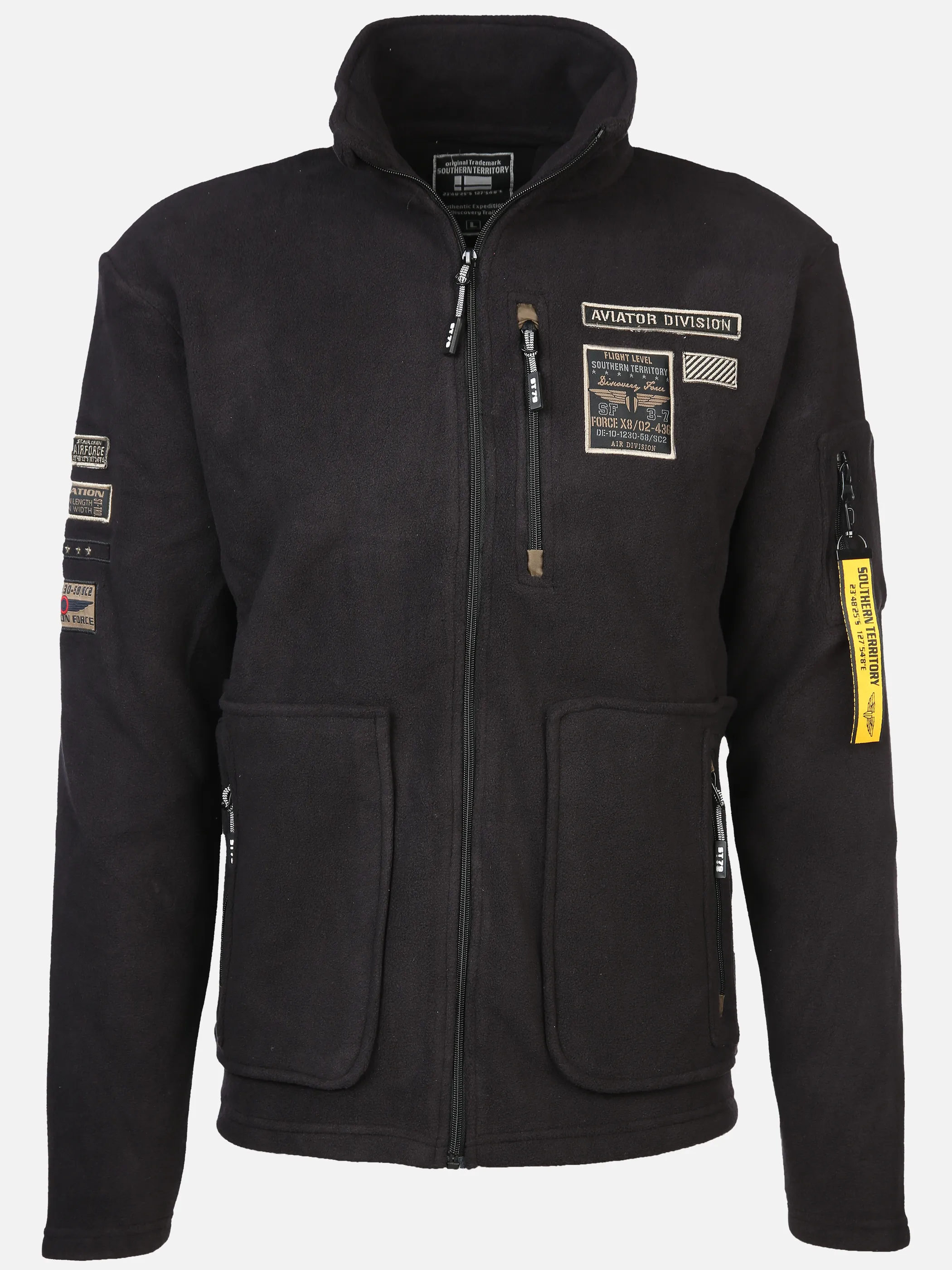 Herren Fleecejacke mit Patches