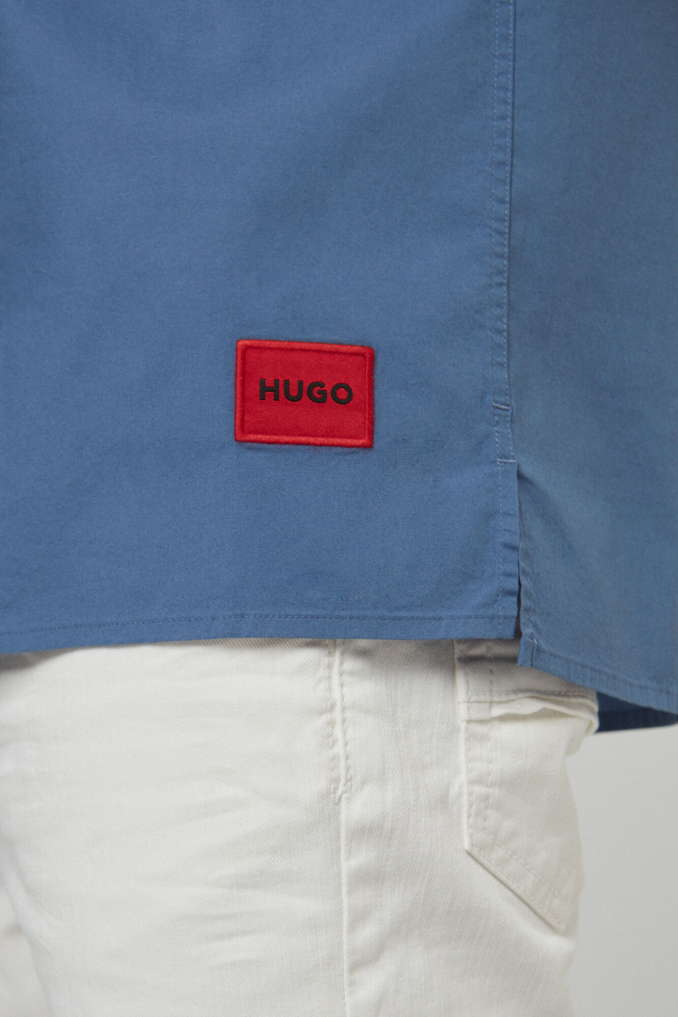 Camisa de manga curta - azul médio