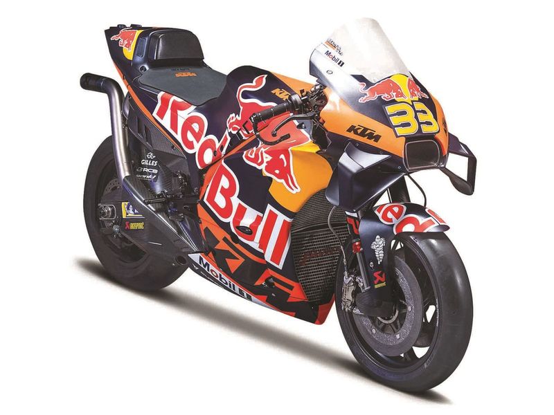 Maisto Motorrad MotoGP Red Bull KTM #33 Binder 2023 1:18 Sammlermodell im Massstab 1:18