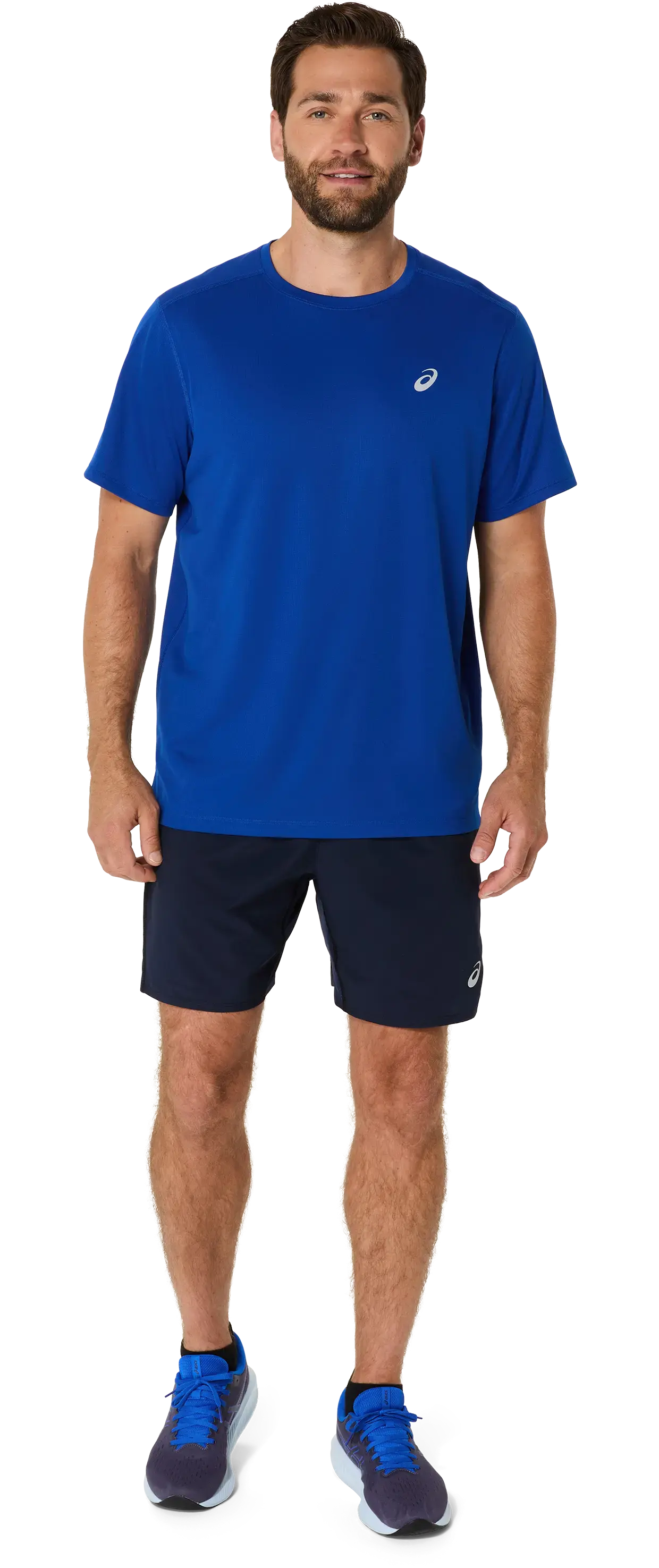 ASICS Core Hardloopshirt Korte Mouwen Blauw Heren