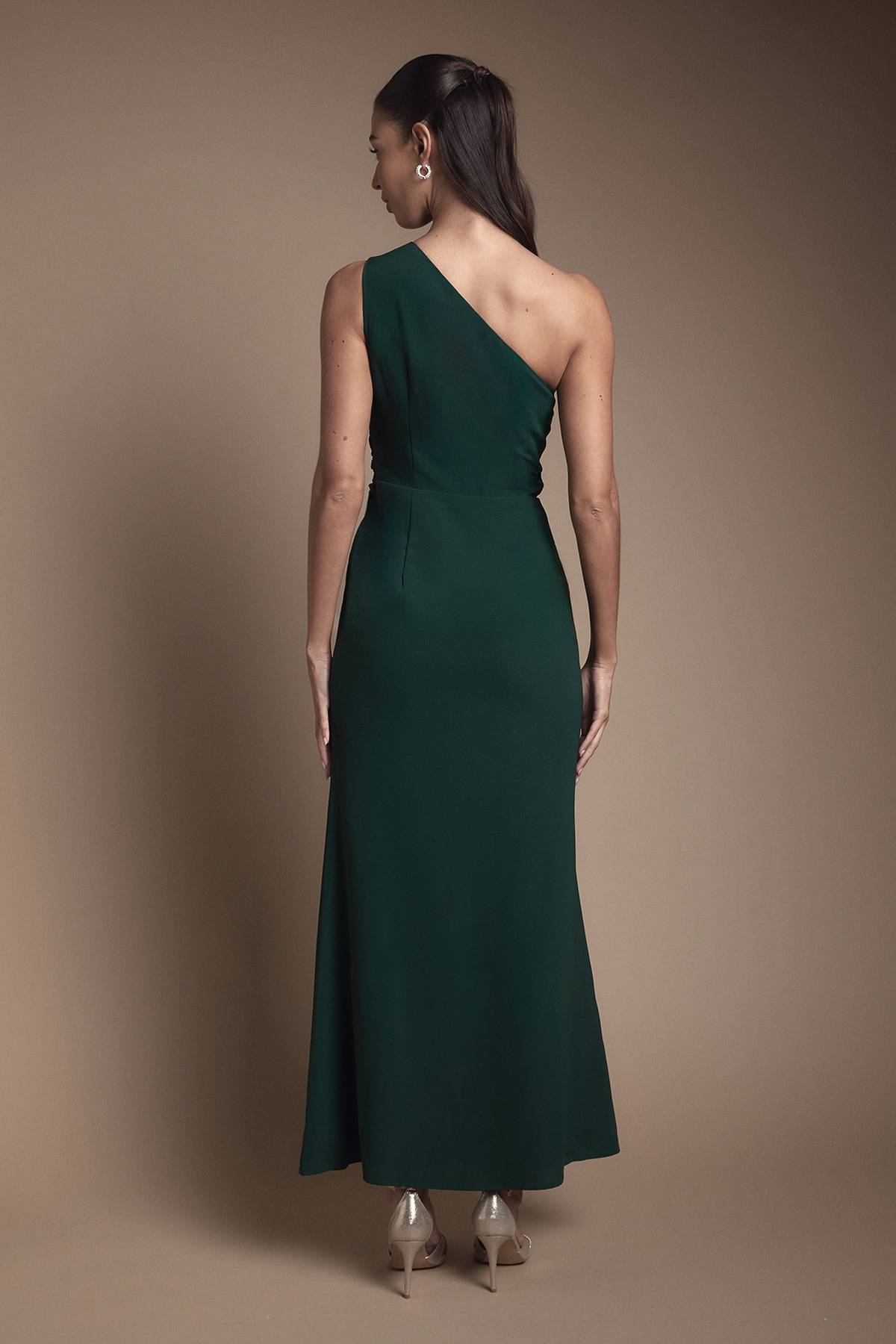 Coast Robe de Demoiselle d'Honneur Longue à Une Épaule avec Ceinture