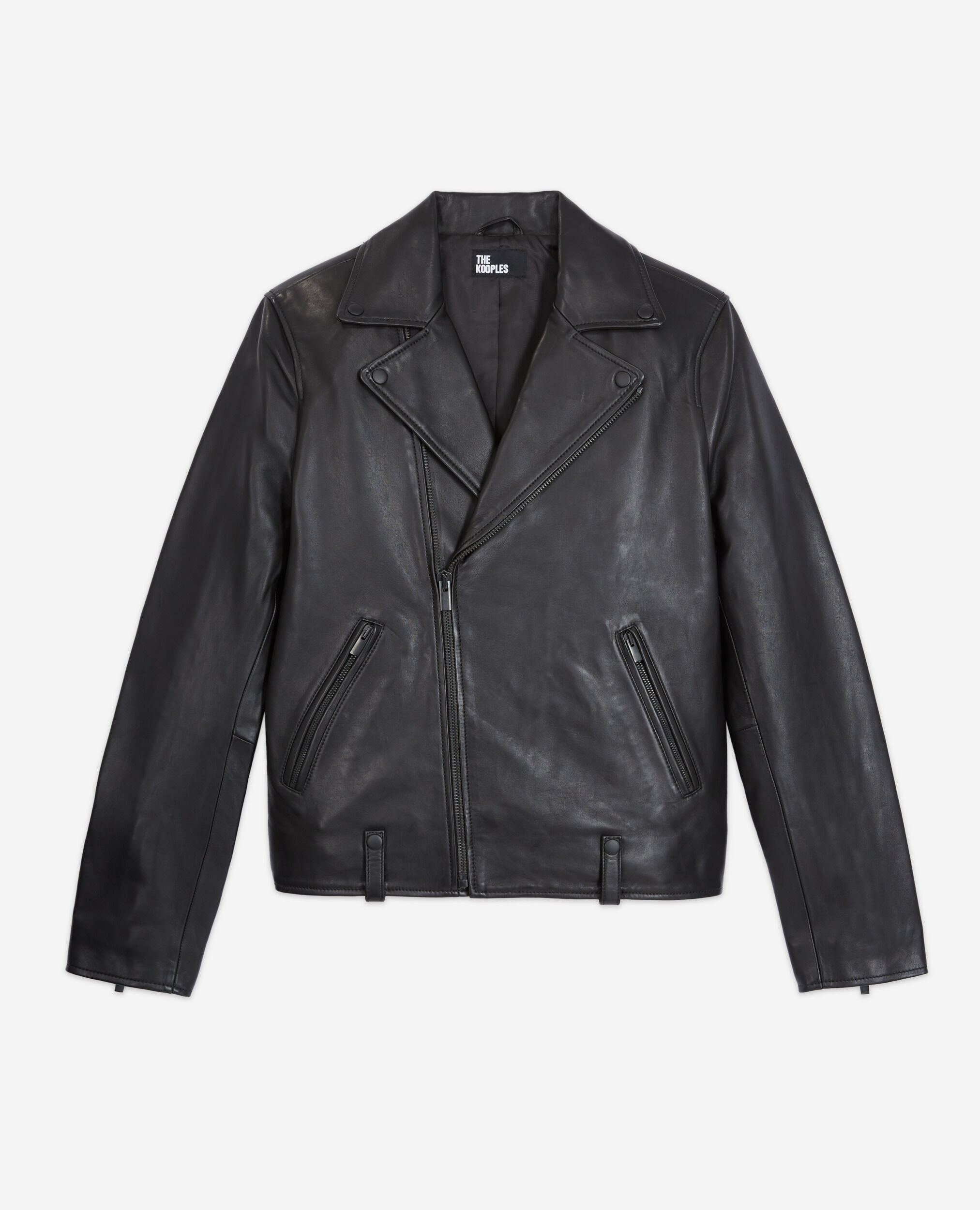 Blouson en cuir noir