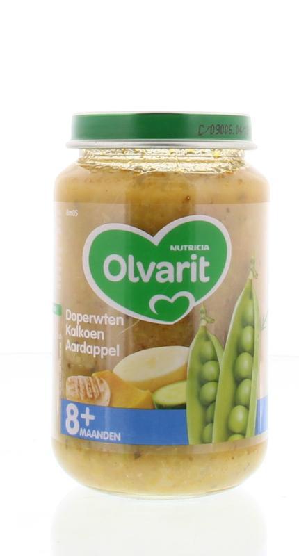 Olvarit 8m05 Doperwten kalkoen aardappel 200g