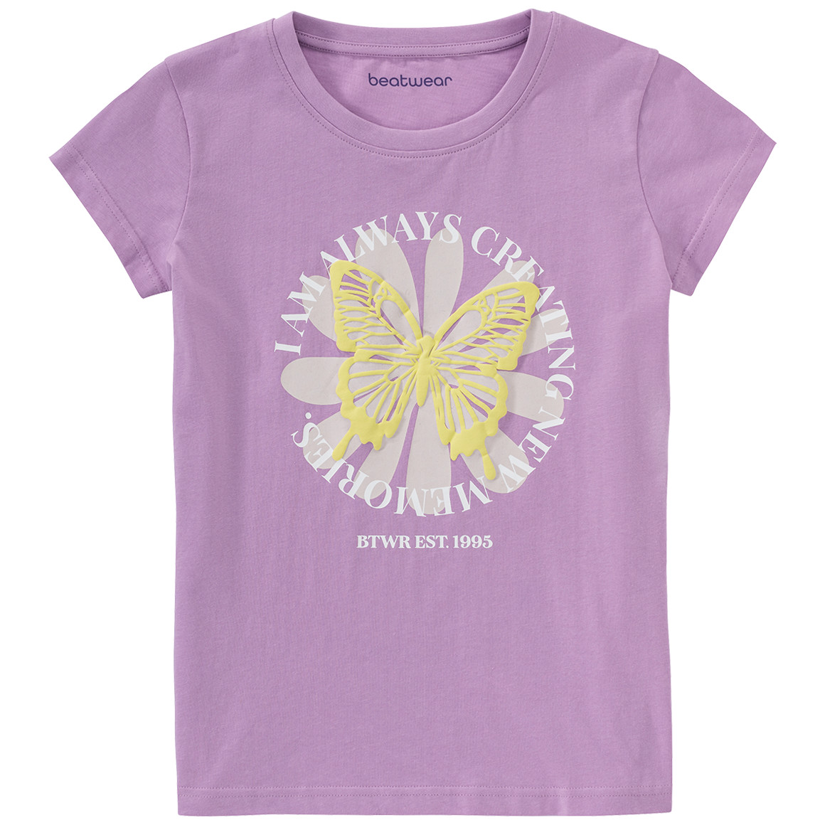 Beatwear Mädchen T-Shirt mit Schmetterlings-Print helllila