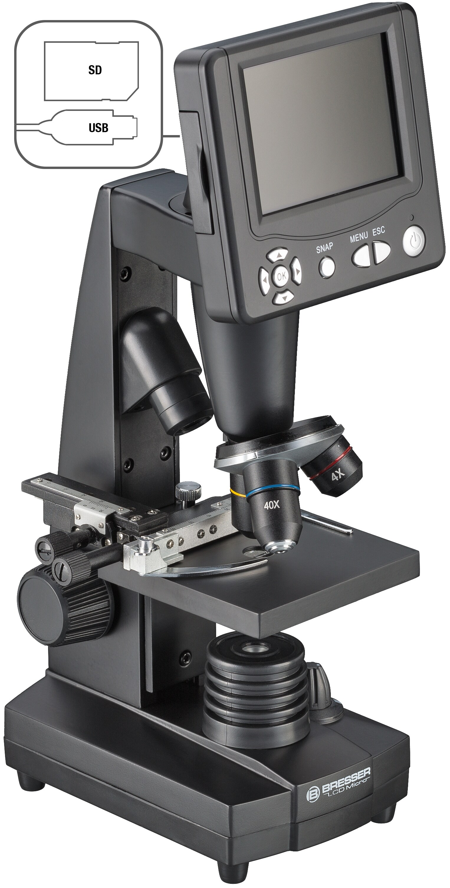 BRESSER LCD-Schülermikroskop 8.9cm (3.5