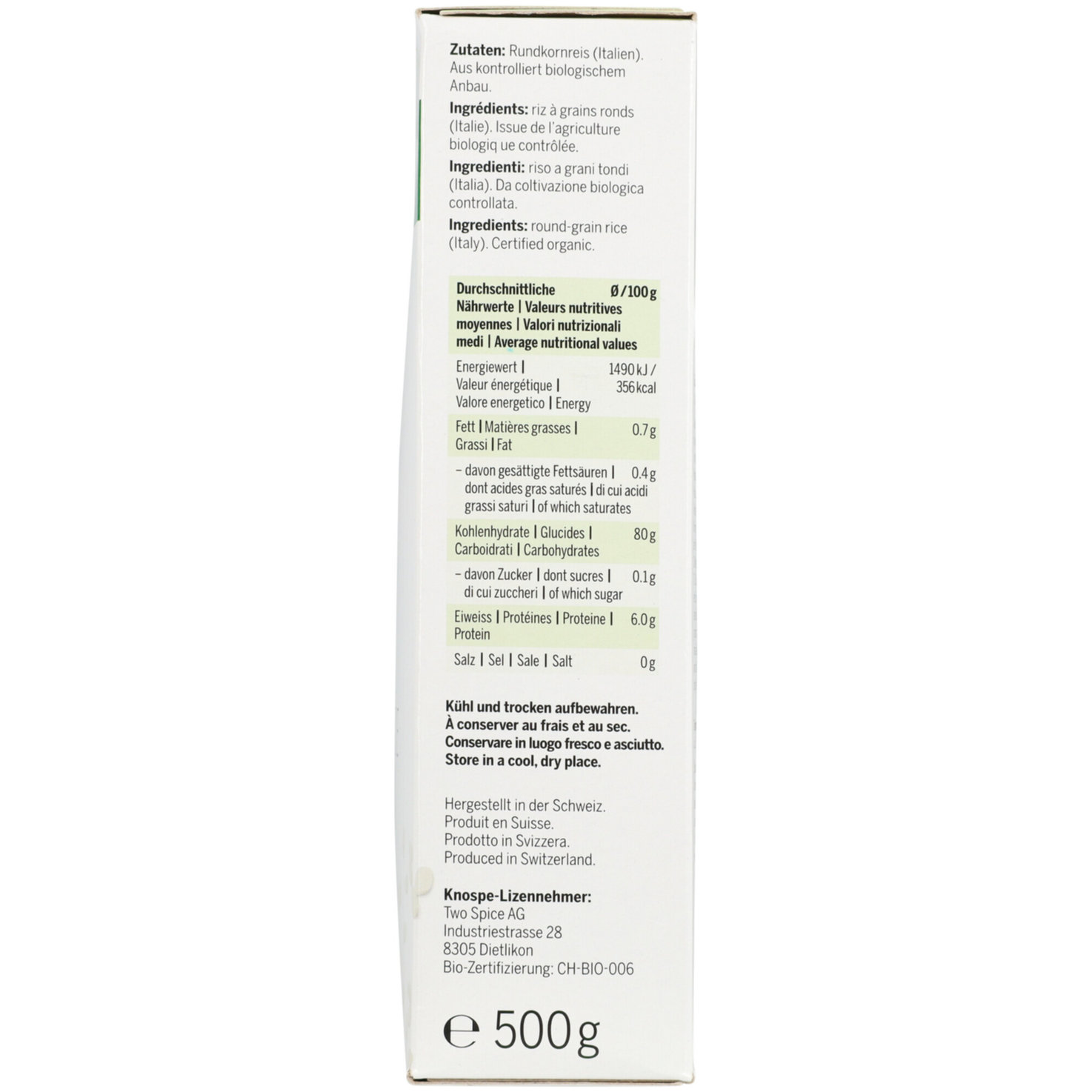 Zenbu Naturaplan Bio Sushi Reis