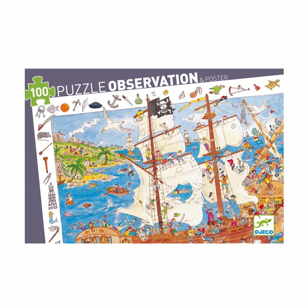 Puzzle observation - Les pirates - 100 pièces