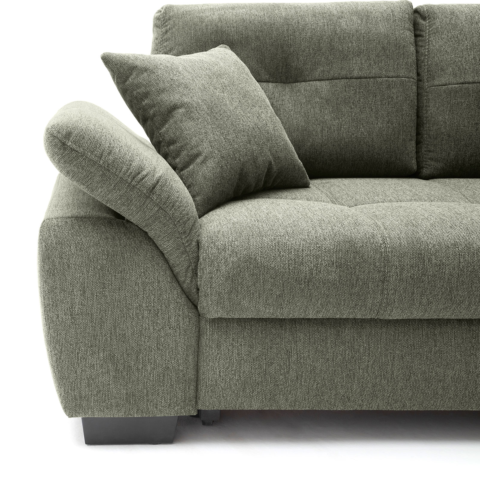 Ecksofa - green - Boxspringaufbau - Dauerschläfer
