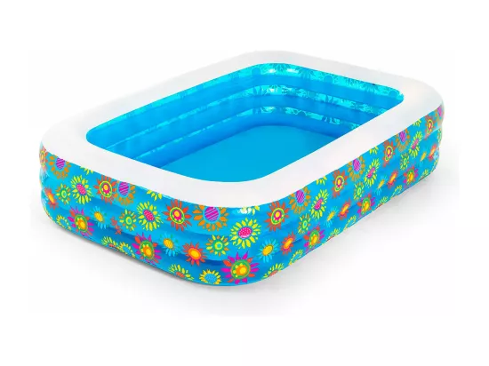 Piscine Gonflable Pour Enfants Bestway Rectangulaire Fleurs 229x152x56 cm