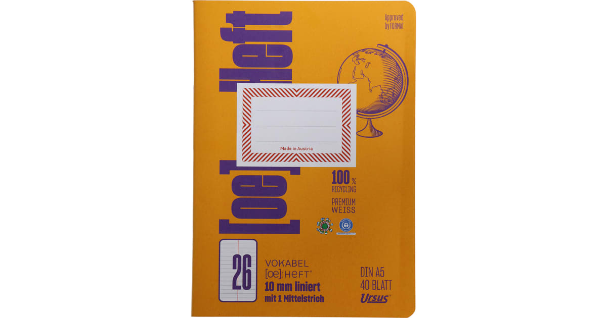 Schulheft Liniert A5 Nr. 6 40 Blatt