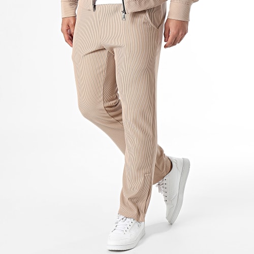 Ensemble Veste Zippée Et Pantalon Beige