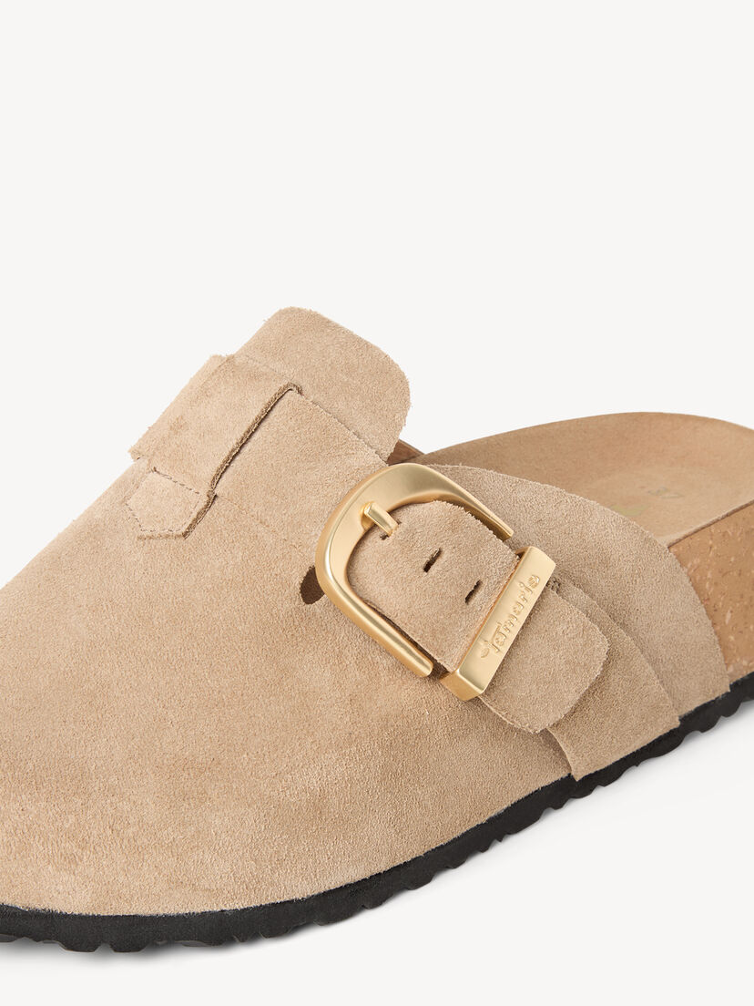 Leren Slipper - beige
