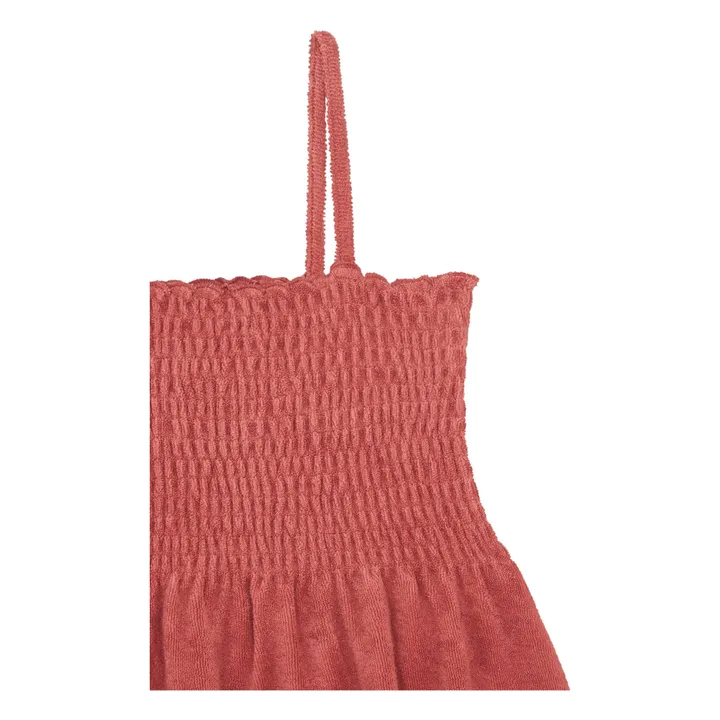 SMALLABLE BASICS Robe Midi Éponge Bio | Corail