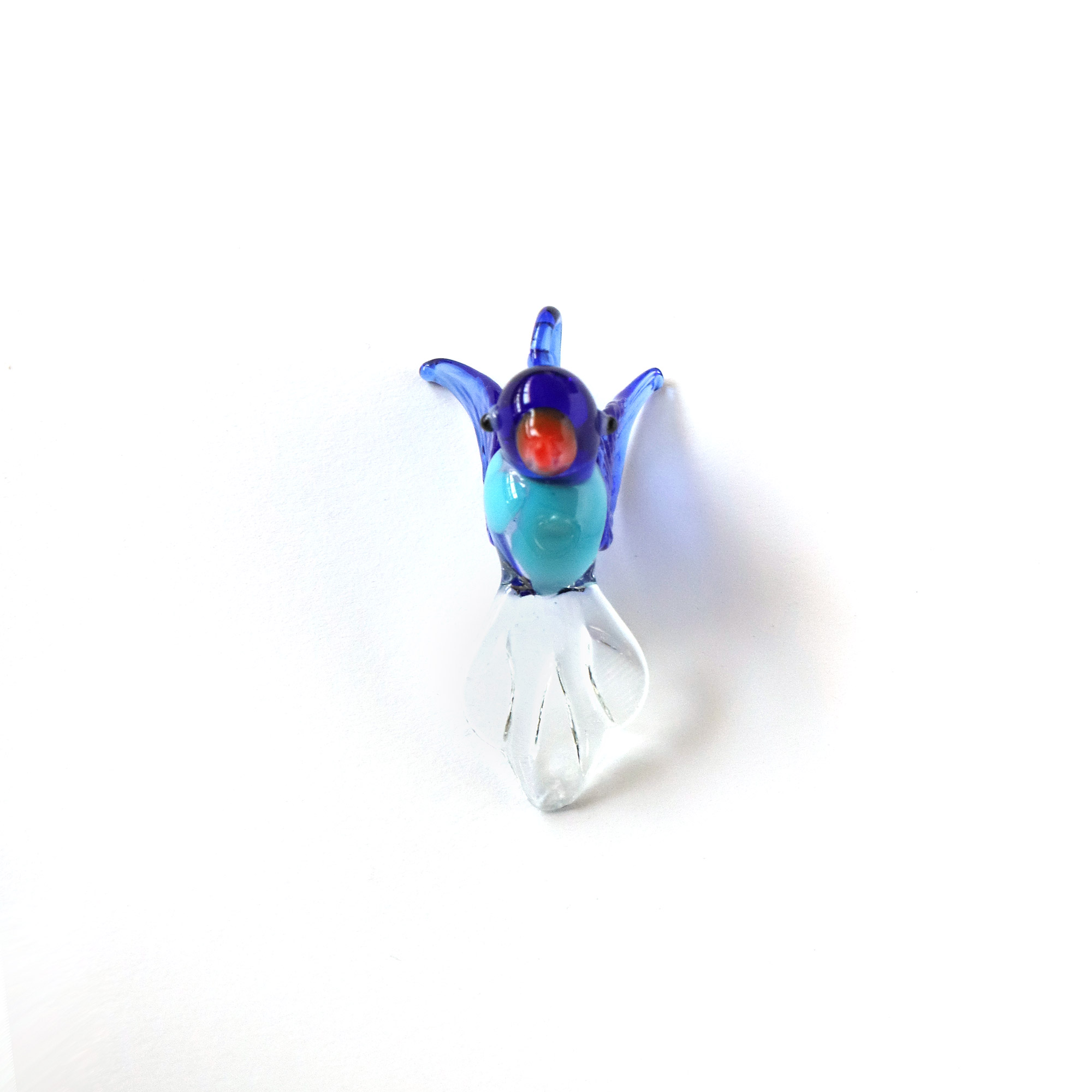 Glasfigur 'Kolibri' hängend, multicolor, H 6 cm, B 6 cm, L 3 cm von fischer's lagerhaus