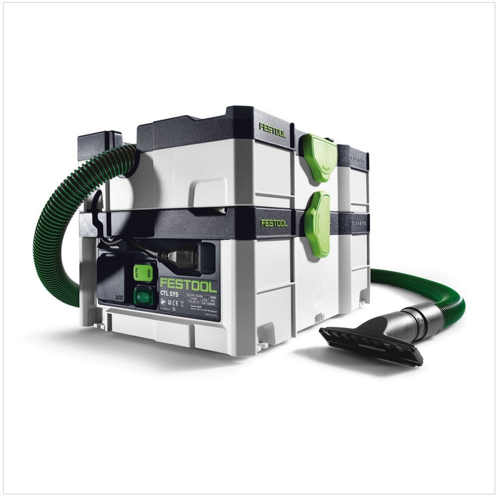 Festool CTL SYS Cleantec Mobiele Stofzuiger 4,5 l Stofklasse L (584173) + Draagriem, Mondstukken, Zuigslang