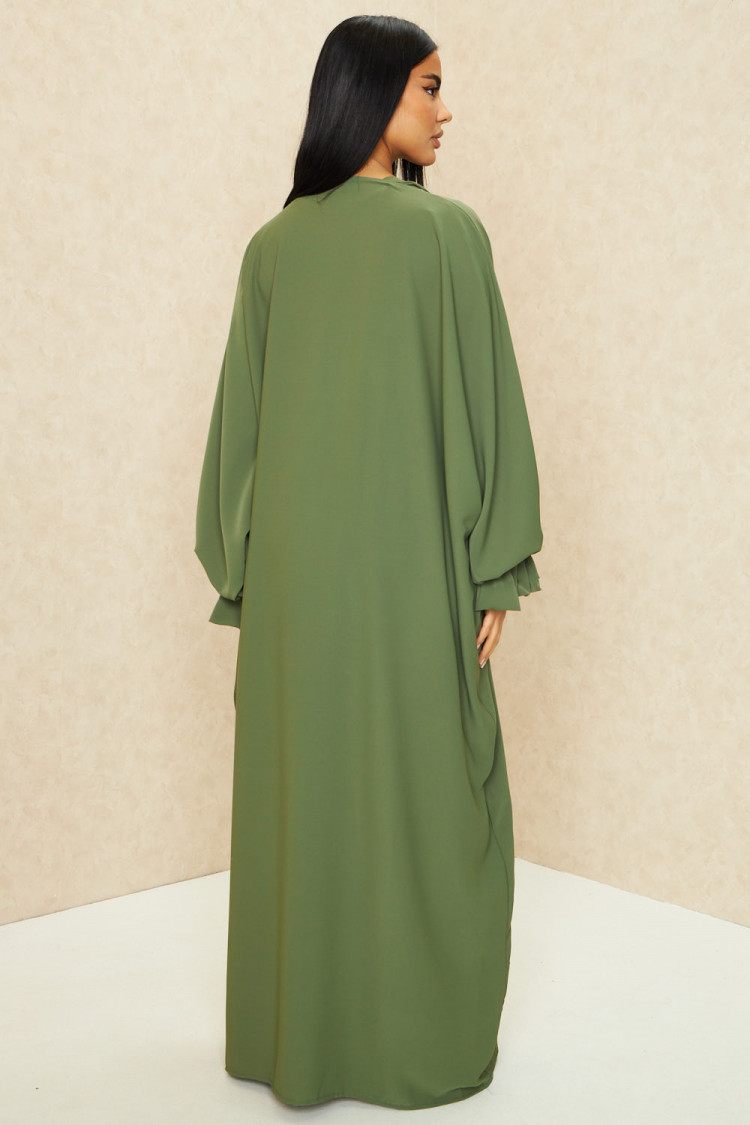 Kimono long ouvert kaki