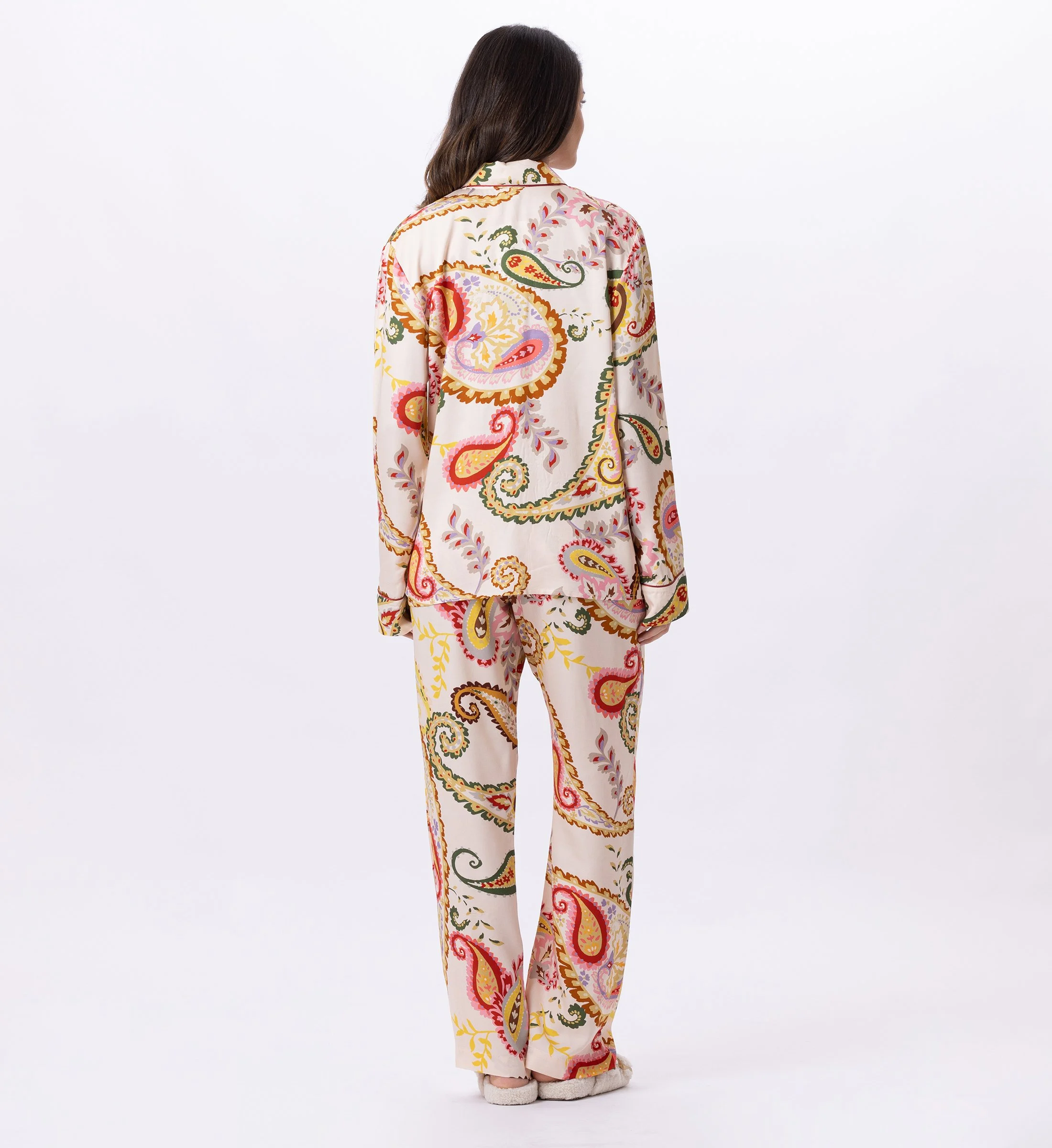 ALLEGRA 806 - Pyjama boutonné en viscose | Multicolore