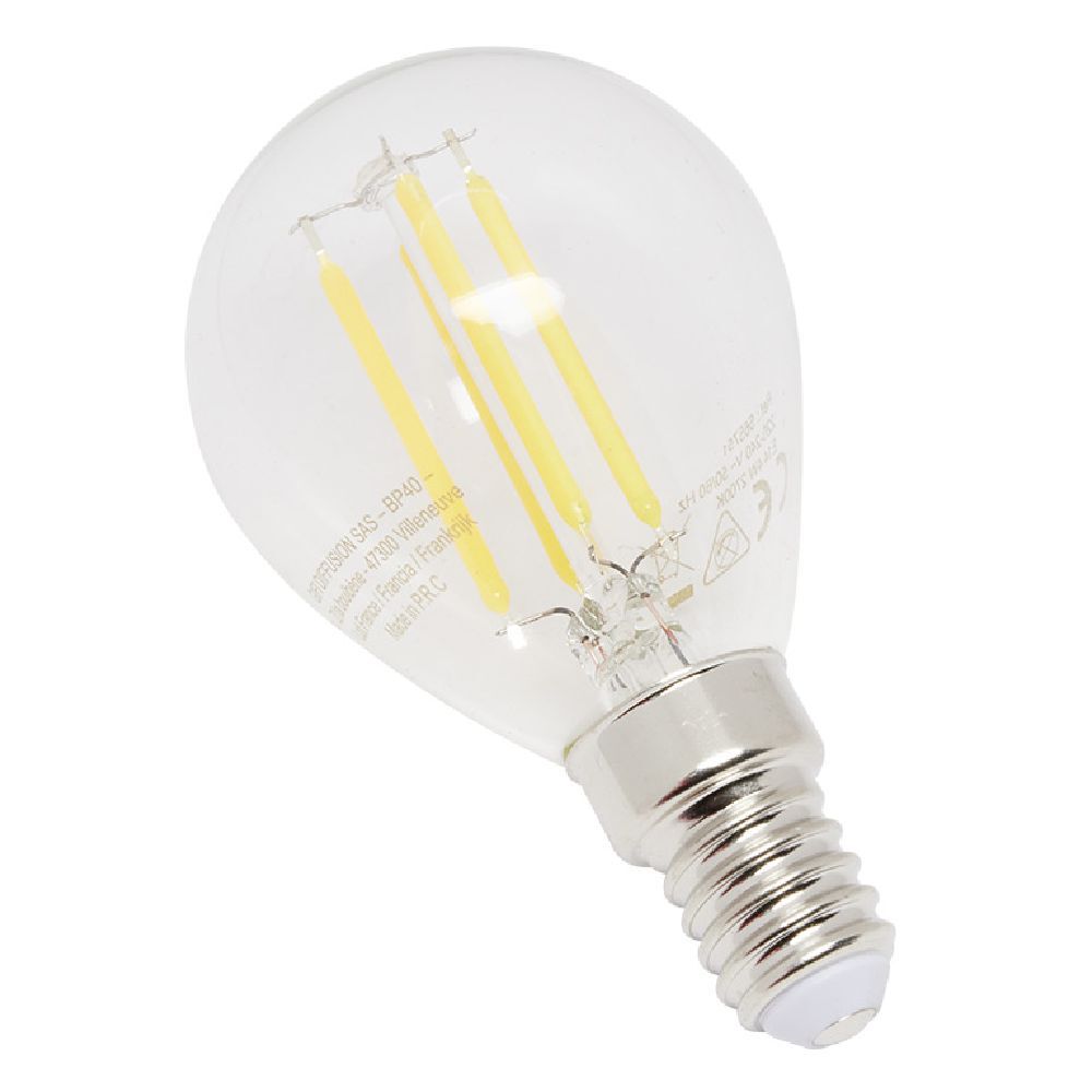 Ampoule LED à 4 filaments blanc chaud E27 4W x4