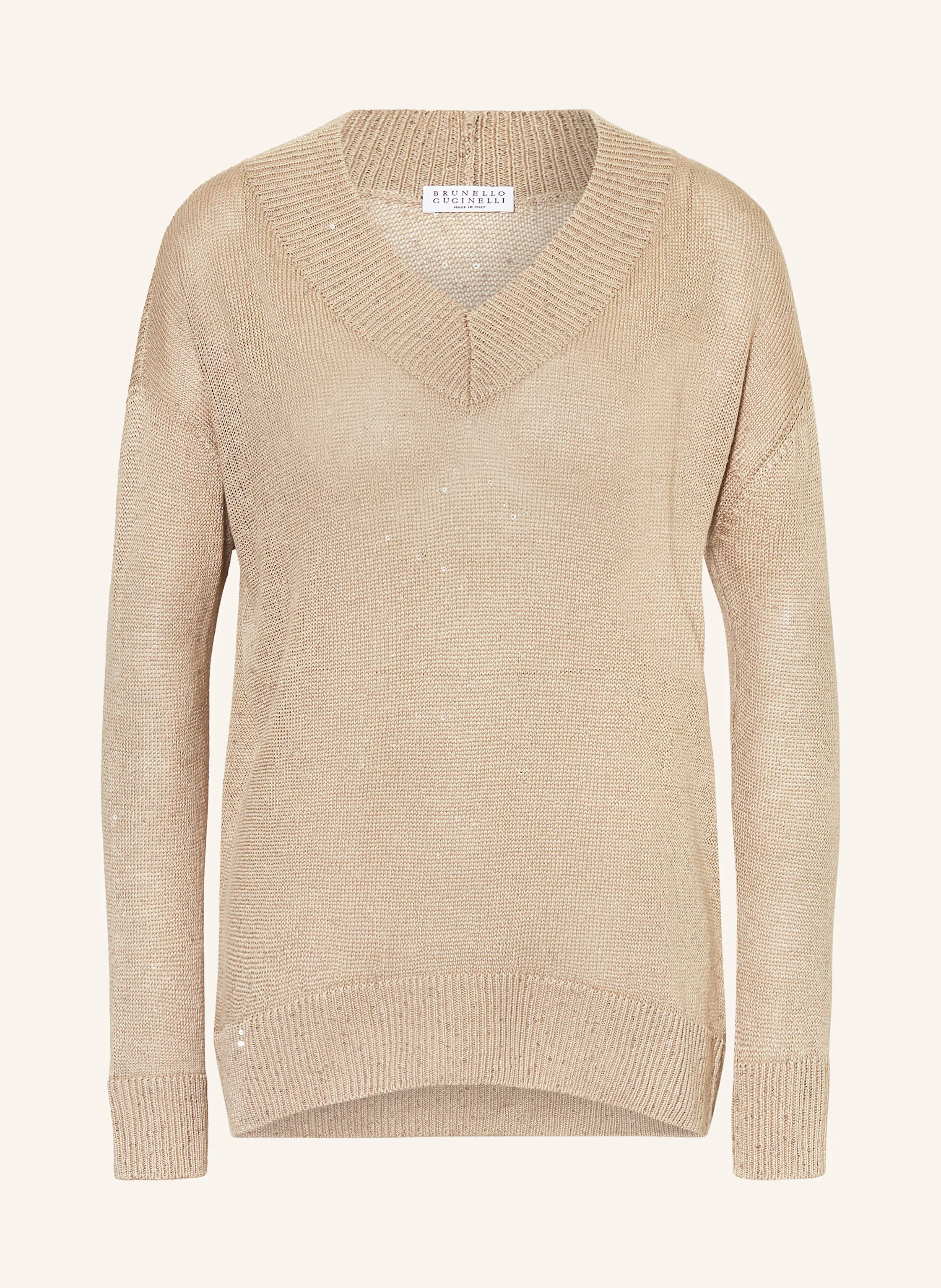 BRUNELLO CUCINELLI Leinenpullover mit Pailletten