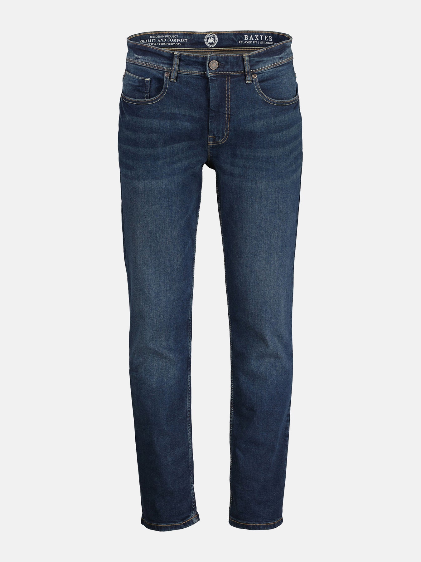 BAXTER 5-Pocket-Denim, RELAXED FIT, unifarben