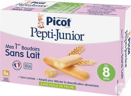 Picot Pepti-Junior Mes 1ers Boudoirs Sans Lait Dès 8 Mois 24 Pièces