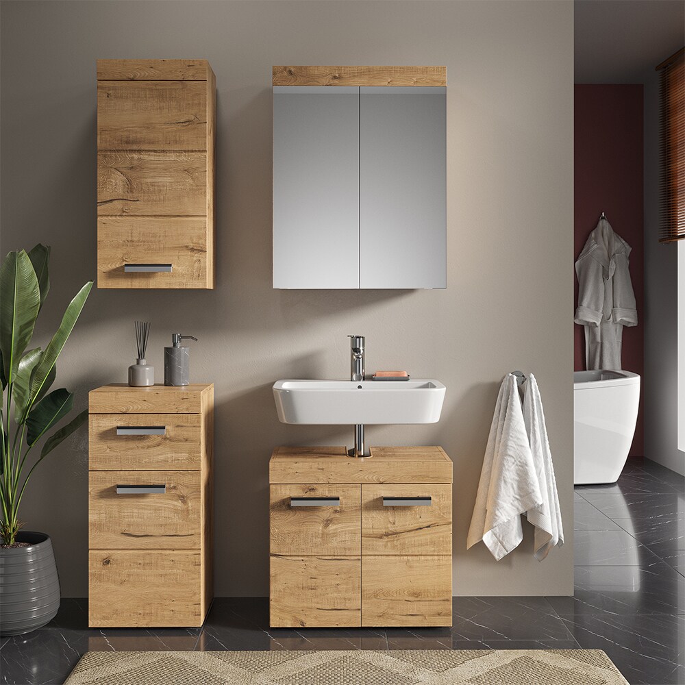 Vicco Badmöbel Set Badezimmermöbel Luna Spiegelschrank Unterschrank Hängeschrank