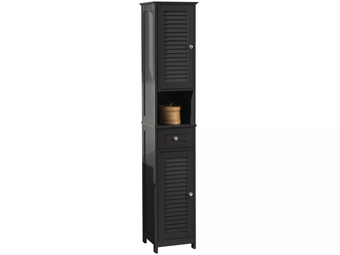 Meuble Rangement Salle De Bain Armoire Haute Meuble Colonne Placard De Rangement, Frg236-dg