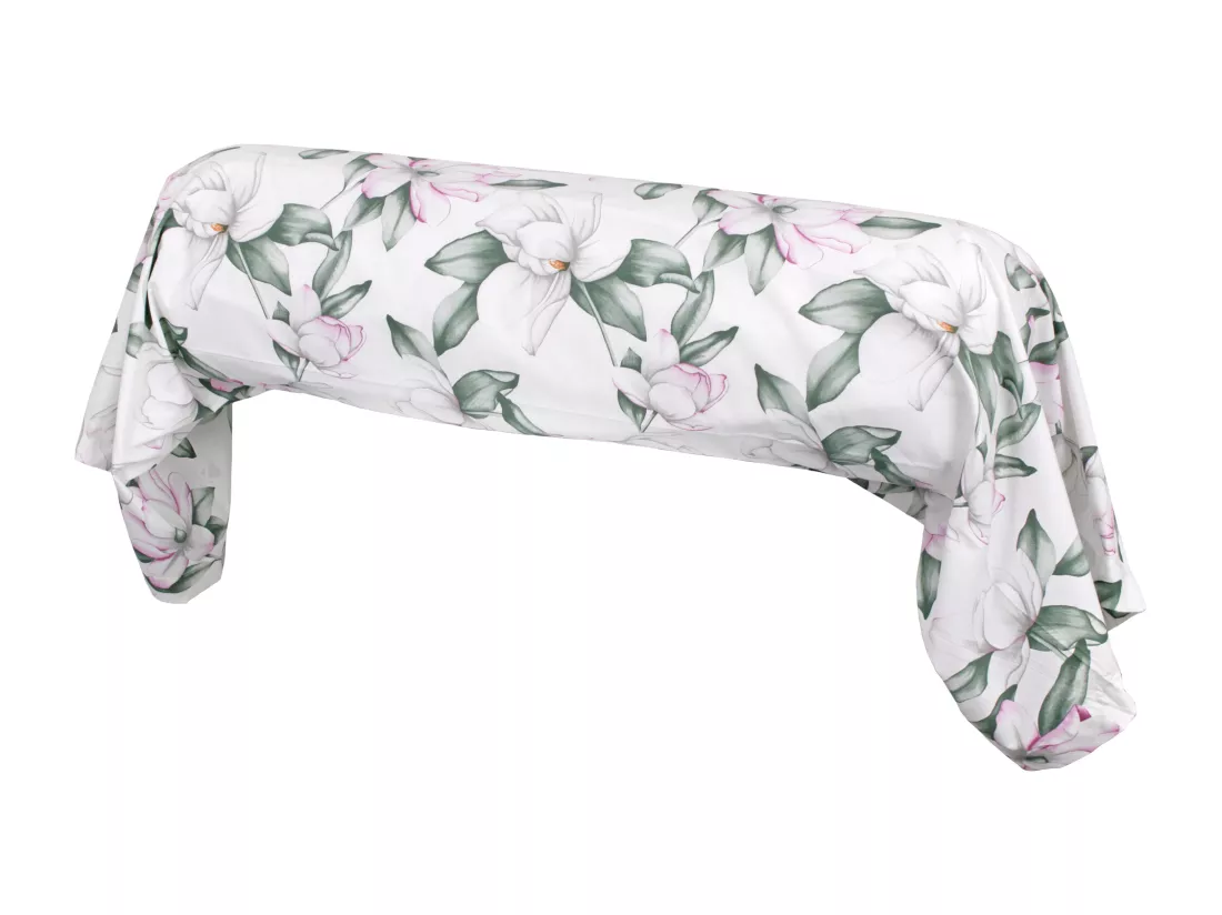 Taie de traversin 240x43 cm percale coton MAGNOLIA vert sauge