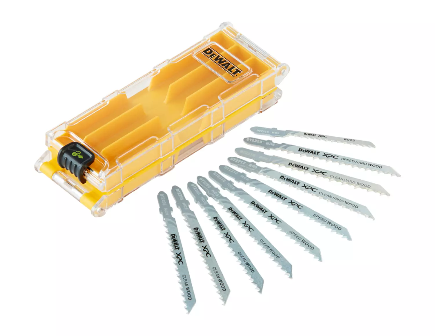 DeWALT DT2296 10 delig Decoupeerzaagblad set XPC in cassette - Hout / Kunststof / Laminaat