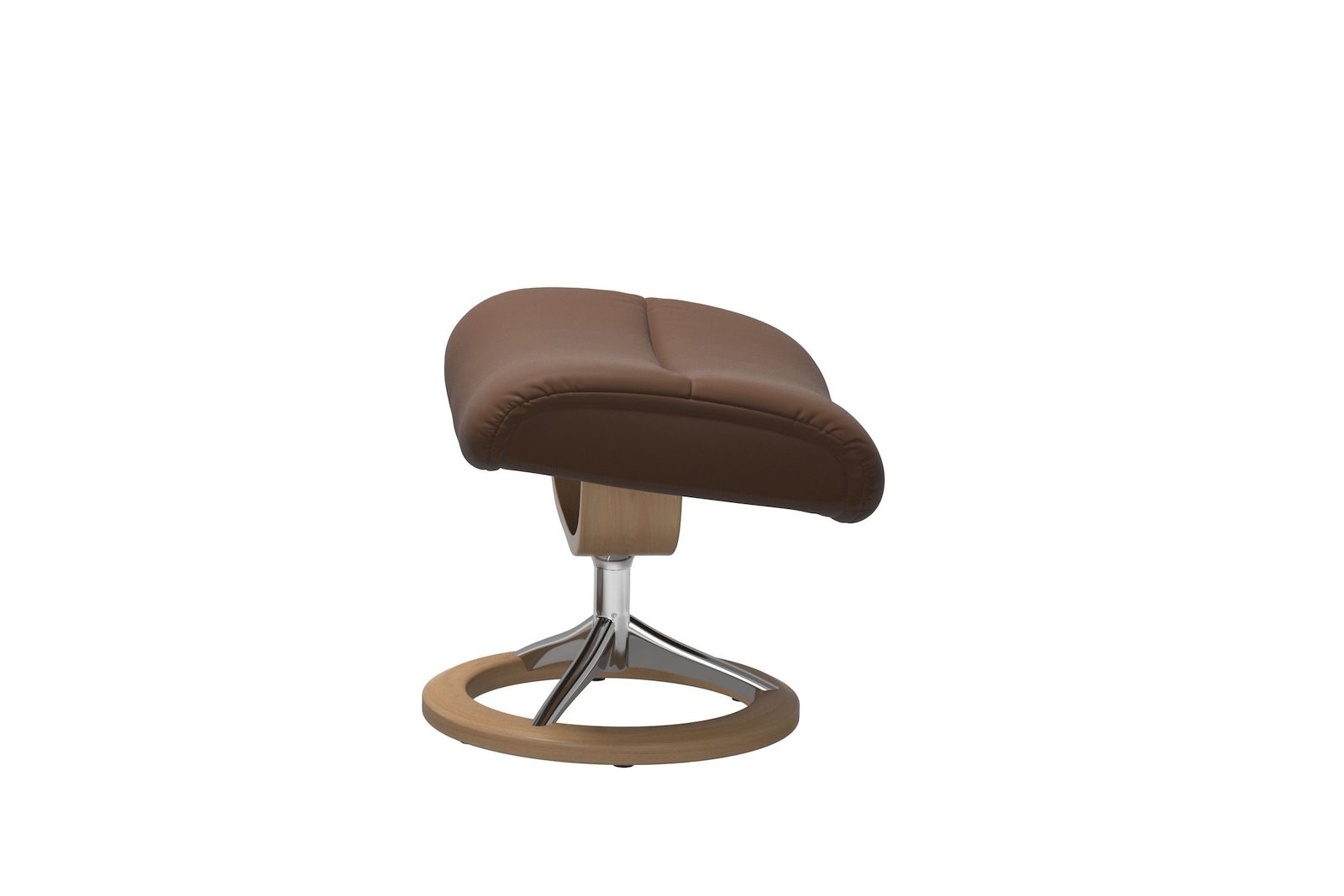 View krakk I hud Batick Spesial Warm Brown og Signature understell i eik og krom