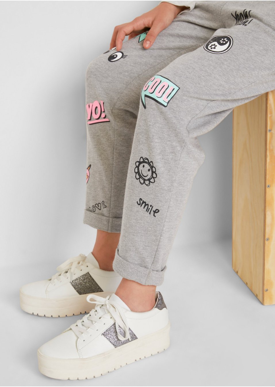 Pantalon sweat décontracté à imprimé BD
