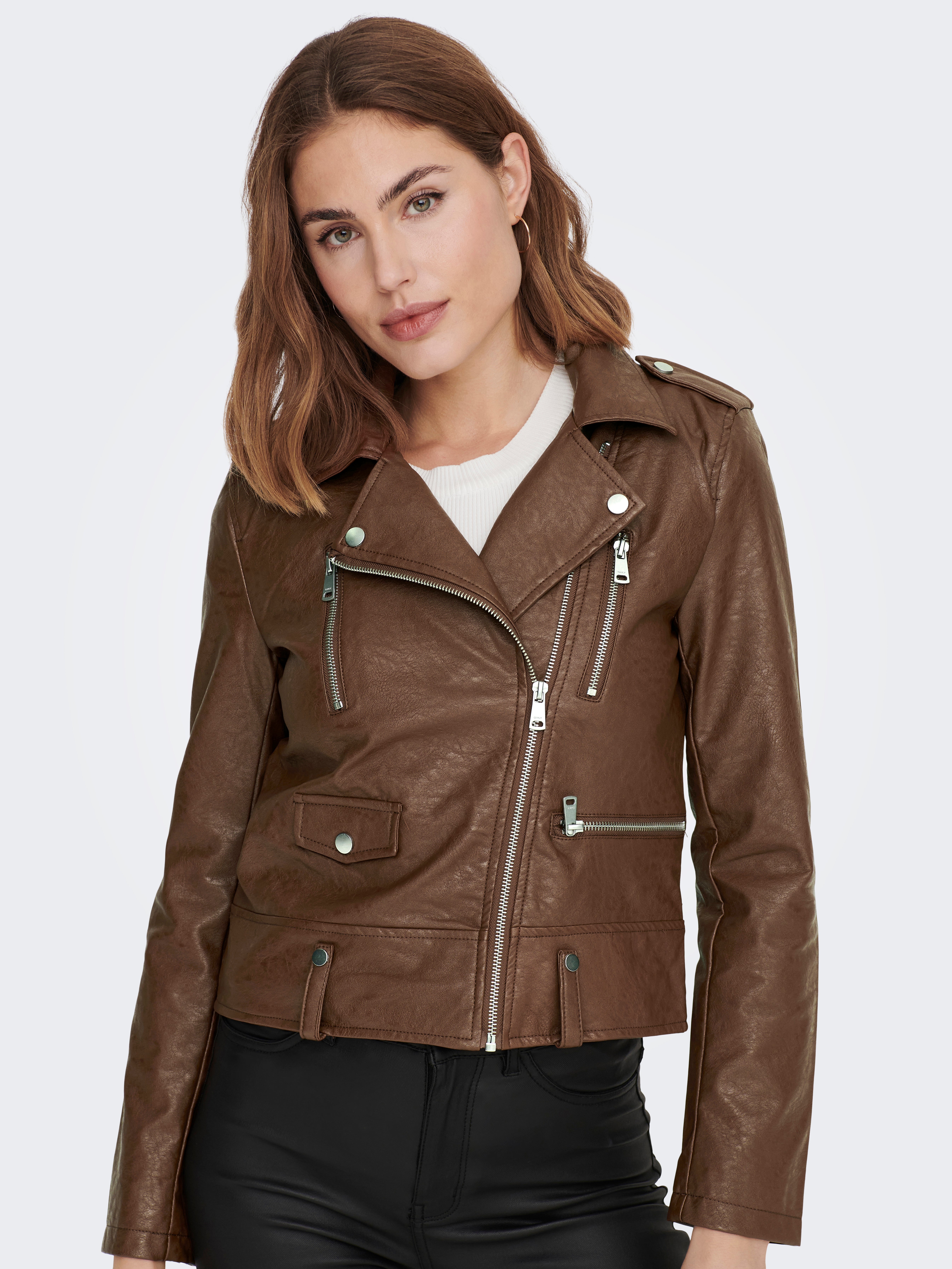 ONLMIA Bikerjacke Cognac