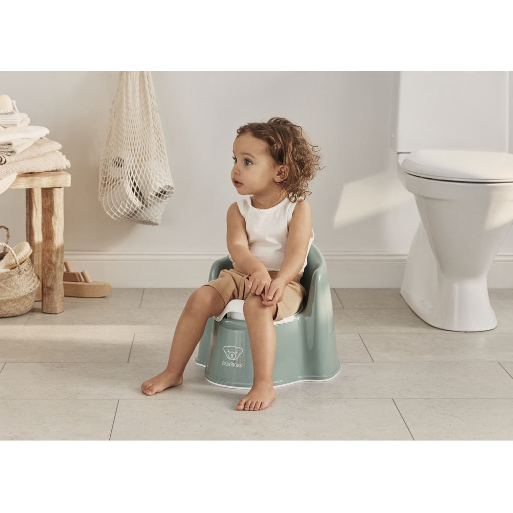 Køb BabyBjörn Grey Green/White Pottestol