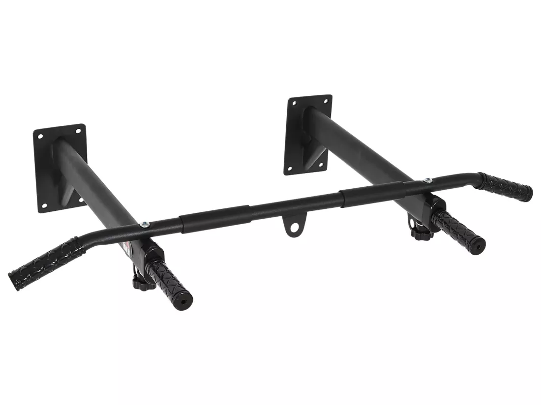Barre de traction barre de Fitness fixation murale support sac de frappe ou sangles TRX intégré charge max. 150 Kg acier noir