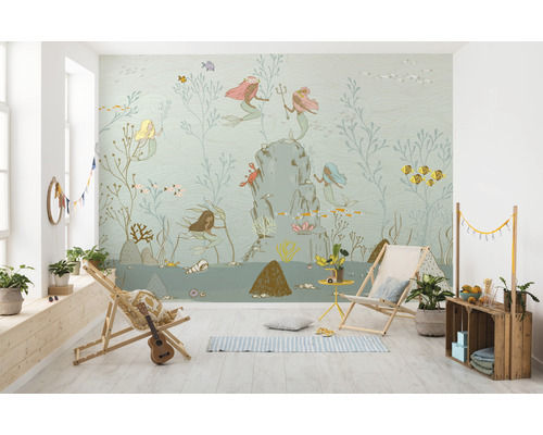 Vliesbehang IAX7-0013 Into Adventure Mermaids 7-delige set 350 x 280 cm