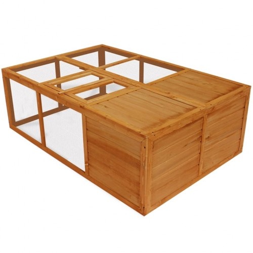 Gaiola dobrável para coelhos, marrom