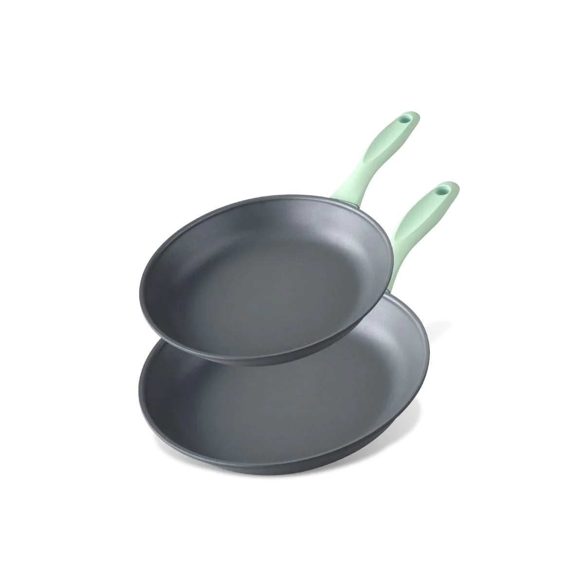 Lot de 2 poêles à frire de 20 cm et 24 cm en aluminium recyclé Fackelm