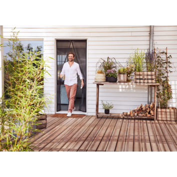 tesa Insect Stop magnetische deurhor 90x220 cm antraciet
