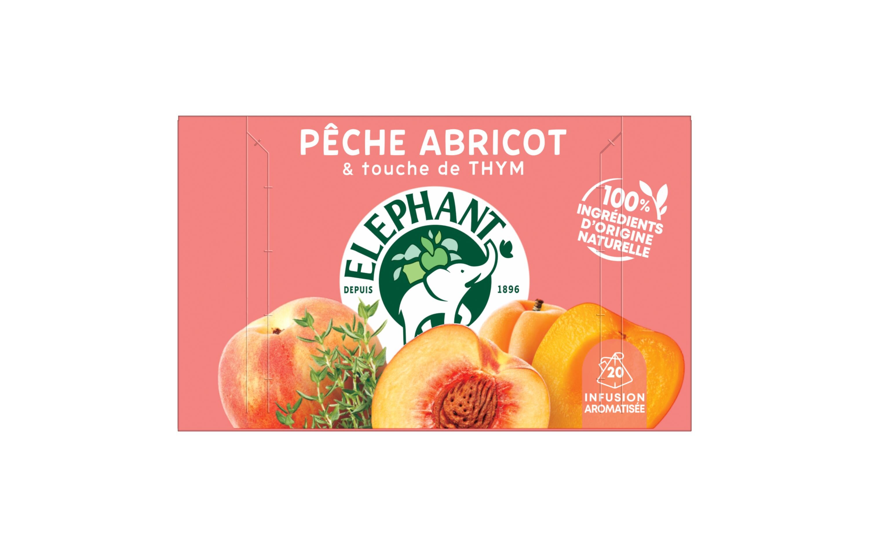 Teebeutel Infusion Péche Abricot 20 StückTee mit Pfirsich und Aprikose
