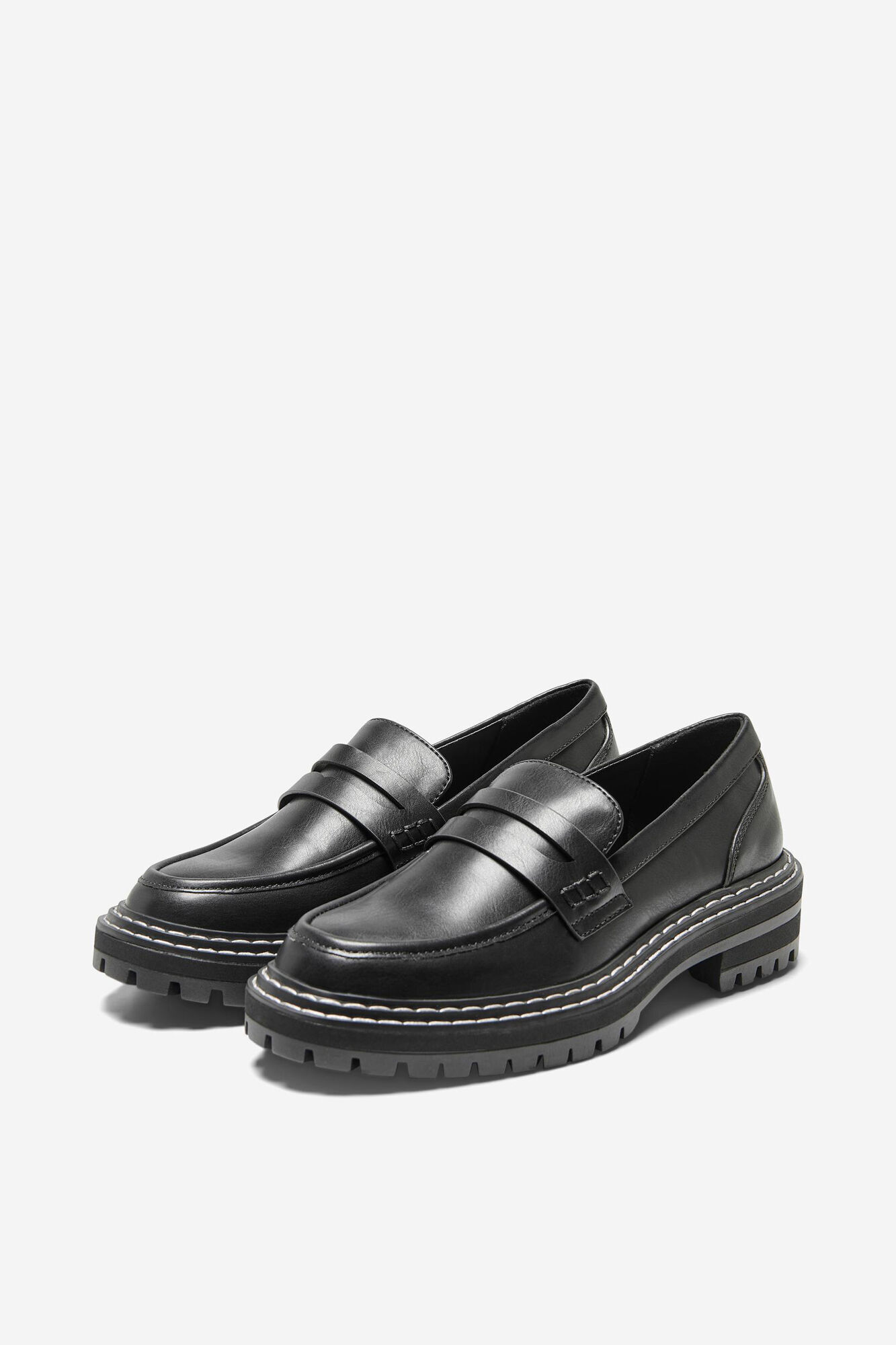 mocassins plataforma em couro sintético
