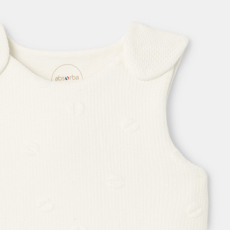 Salopette maille fantaisie blanche naissance Absorba Blanc