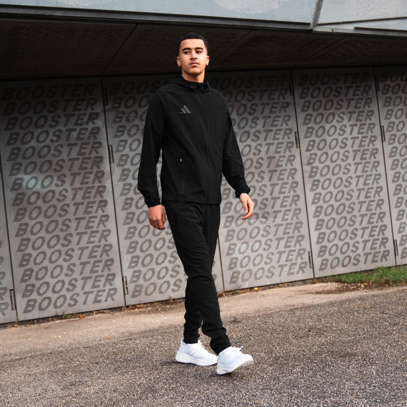 adidas Tiro 25 Vis Tech Competition Hooded Trainingspak Full-Zip Zwart Donkergrijs