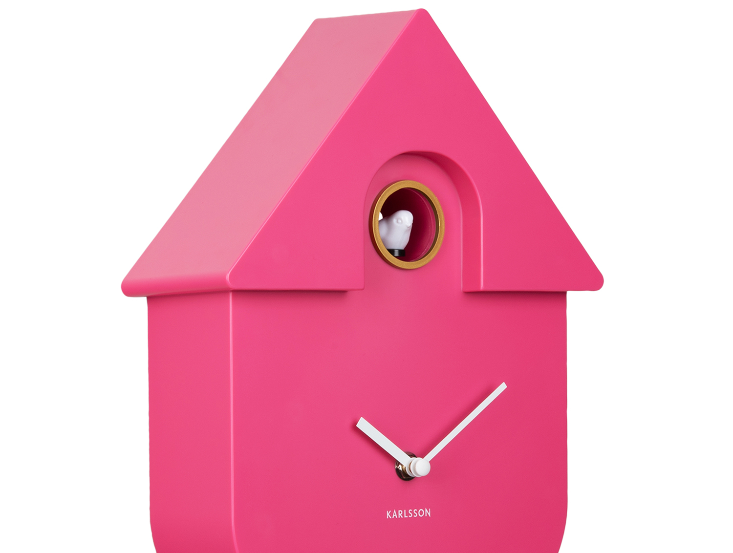 Wall clock Modern Cuckoo ABS bright pink